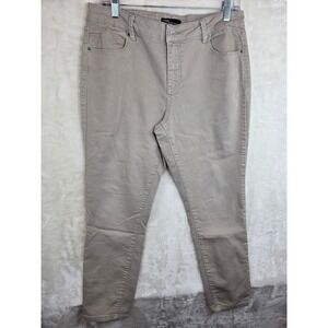 Miss Poured In Blue Womens Khaki Tan Skinny Pants Size 12 Stretch MA0312